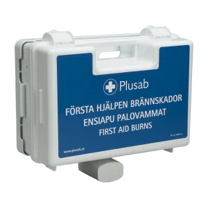 Ensiapulaukku palovammoihin sisältää palovammasidokset, geelit ja tarvittavat välineet nopeaan ensiapuun keittiöissä ja