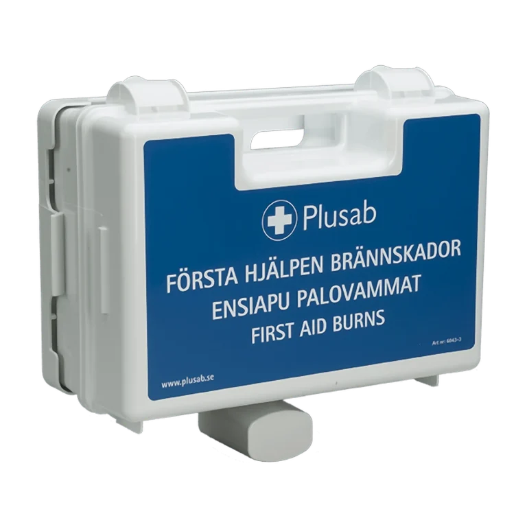 Ensiapulaukku palovammoihin sisältää palovammasidokset, geelit ja tarvittavat välineet nopeaan ensiapuun keittiöissä ja