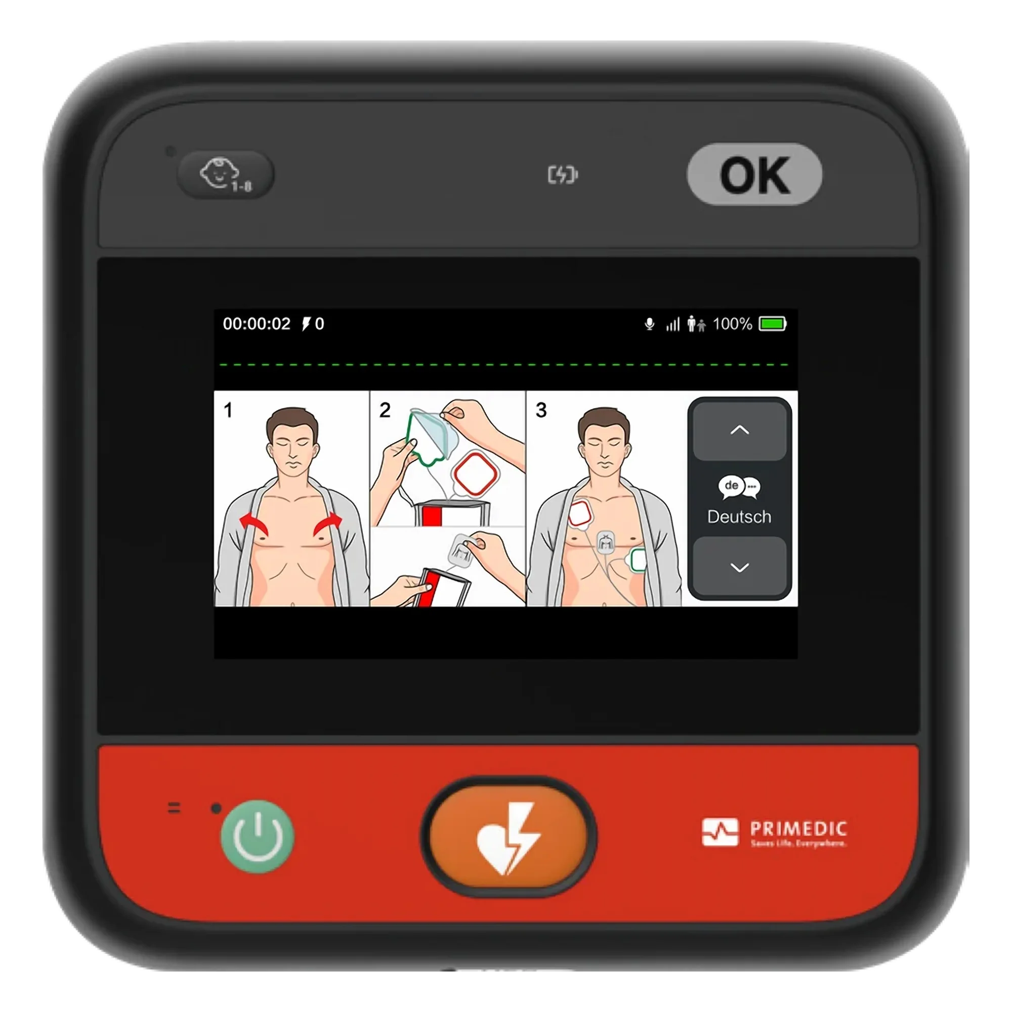 Original myPAD product detail · heartsave-mypad-language-display-2000.webp